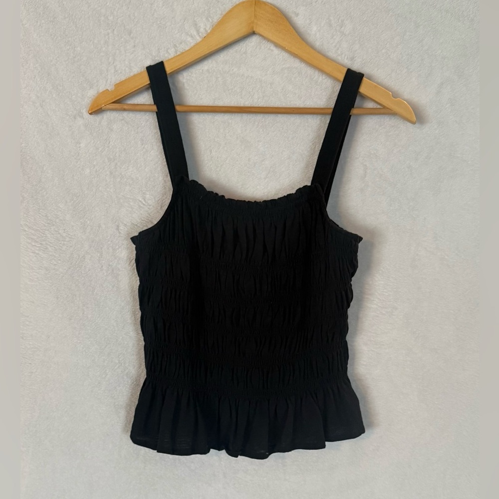 Universal Thread Black Smocked Tank Top